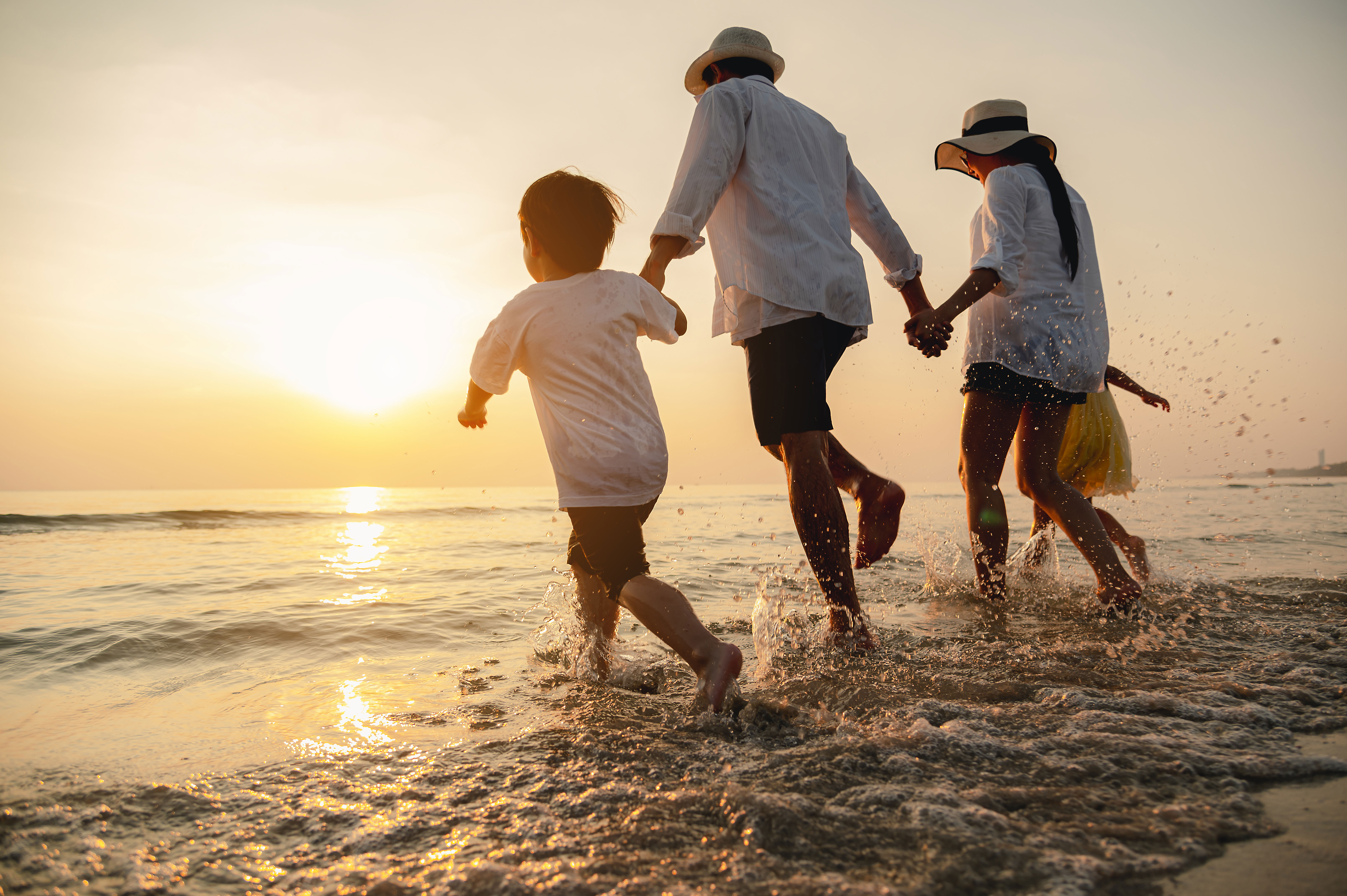 Family-at-beach